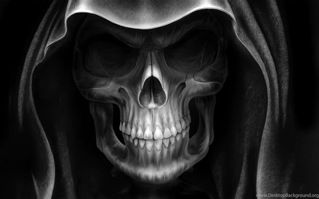 Creative & Graphics Black And White Demon Alien Devil Skull ...