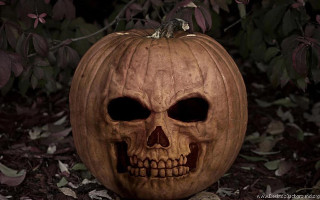 EVIL PUMPKIN FACE WALLPAPER (
