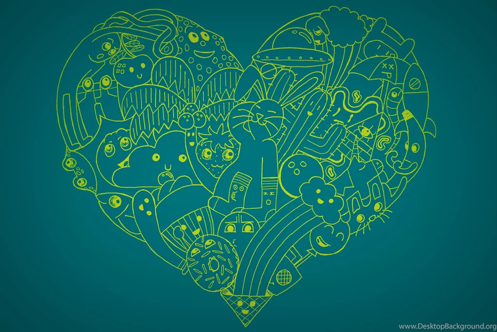 The Heart Doodle   Wallpapers 2 By Gugau On DeviantArt