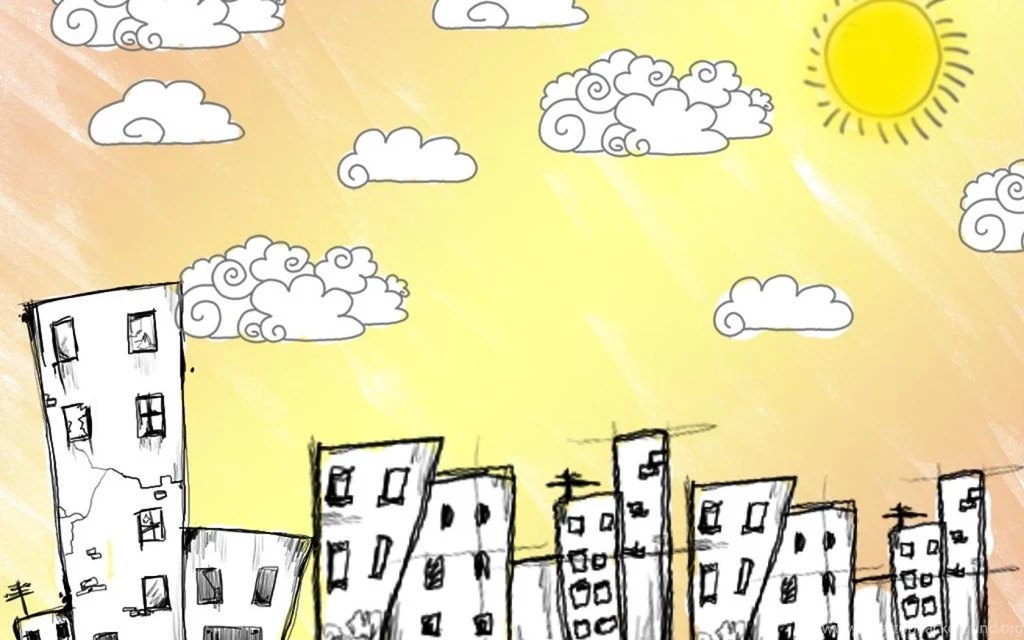 DOODLED CITY WALLPAPER   (