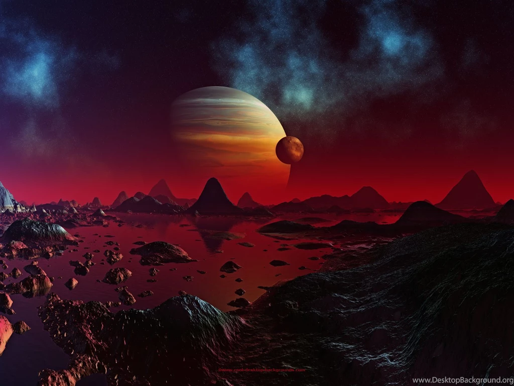Red Planet And Jupiter   Sci Fi Desktop Wallpapers   1600x1200 Pixels