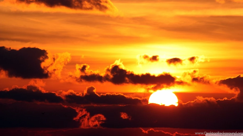 Sunset Above Clouds HD Desktop Wallpapers : High Definition ...