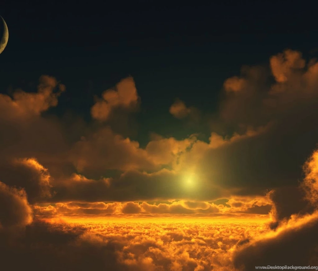 Download Sunset From Above The Clouds Wallpapers For Samsung Galaxy Tab