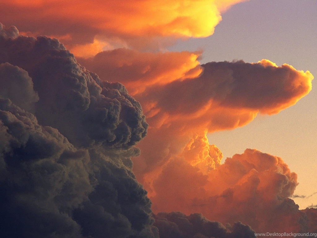 Cumulus Clouds At Sunset Weather Wallpapers Image Featuring Clouds