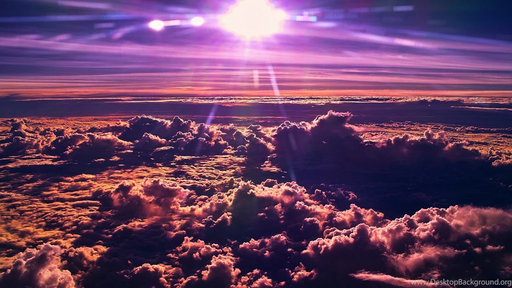 Monaco Purple Clouds Sunset Wallpapers