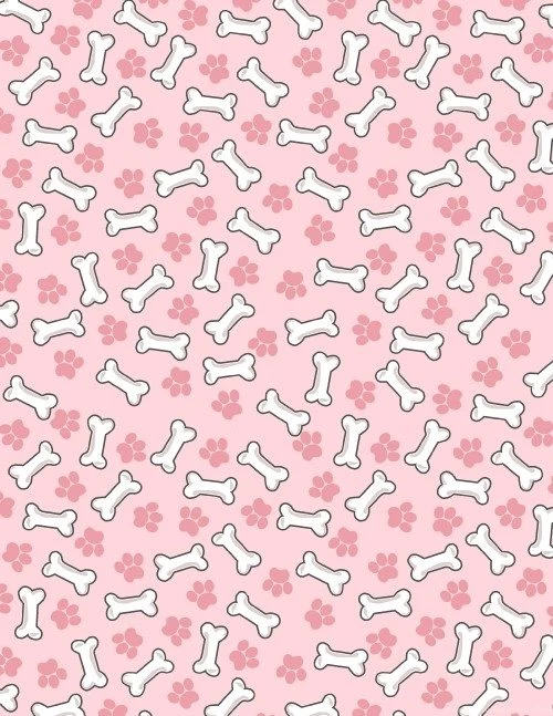 Cream Timeless Treasures Dog Bone Fabric Brown