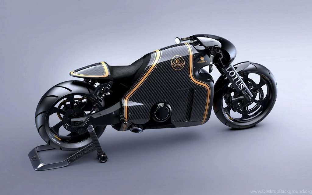 Black Gold Lotus C 01 Motorcycle Design 2014 Wallpapers