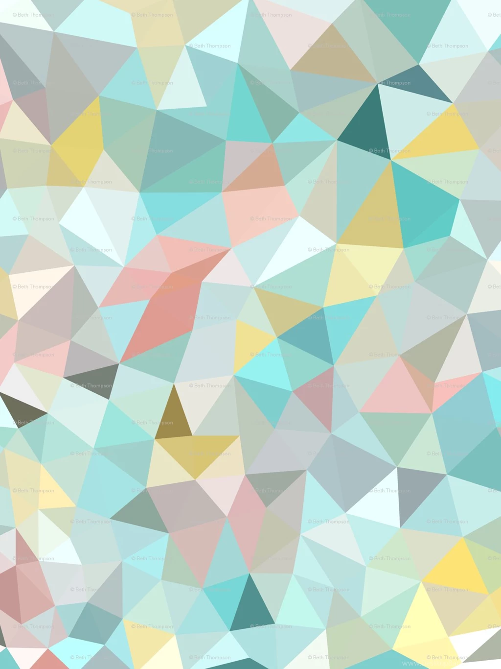 Pastel Tris Wallpapers   Beththompsonart   Spoonflower