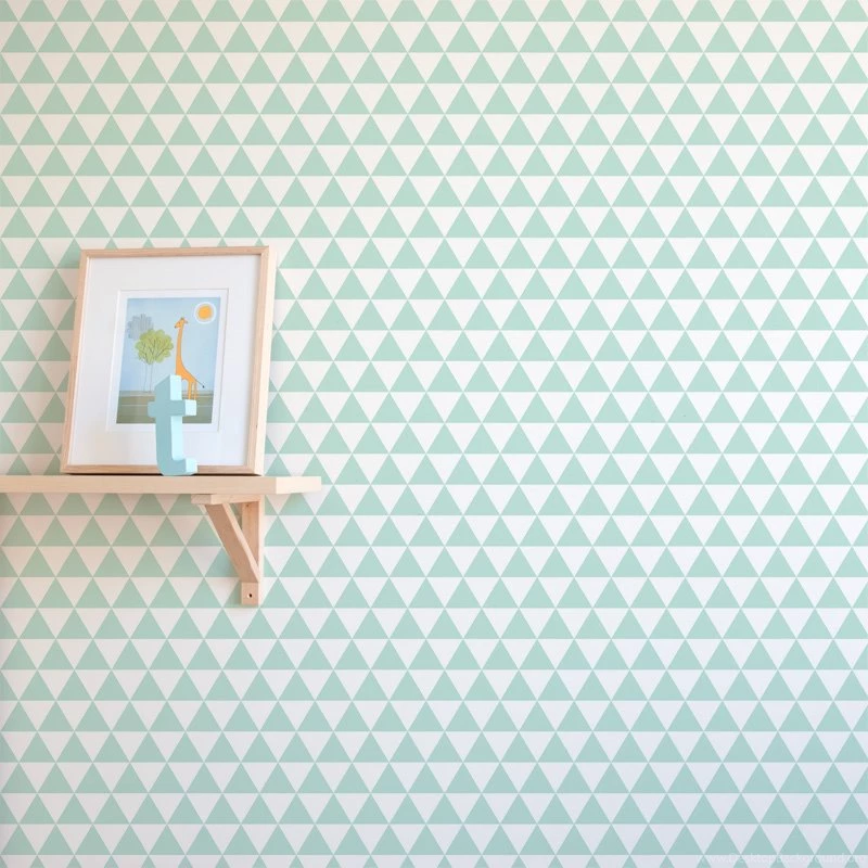 Geometric Triangle Print Removable Wallpapers For Nursery