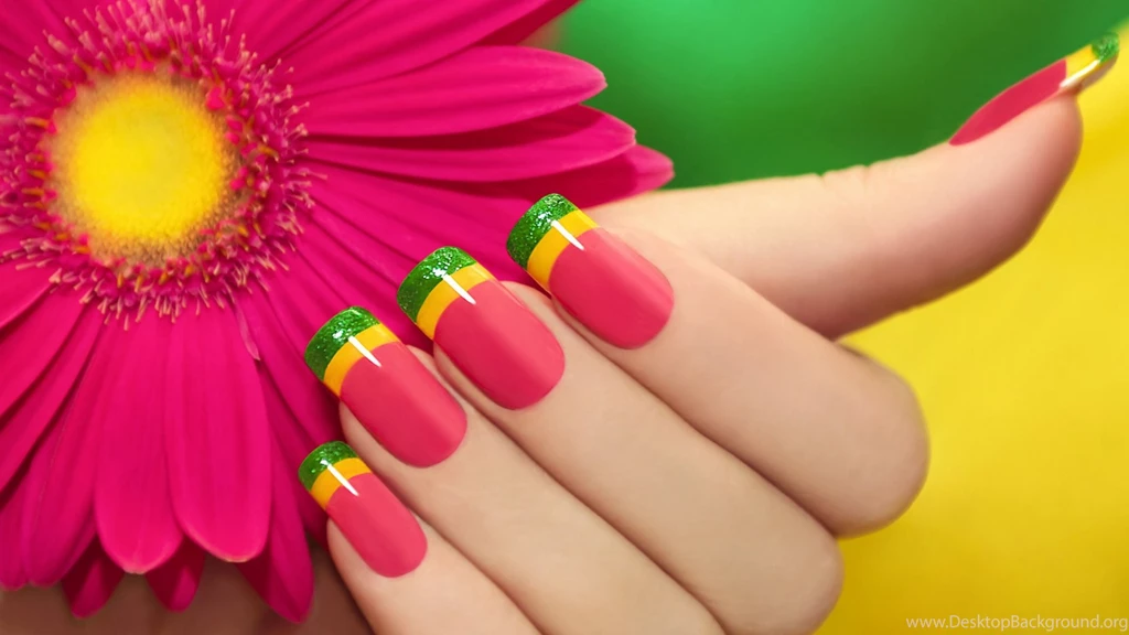 Download Wallpapers 1920x1080 Gerbera, Pink, Flower, Manicure ...