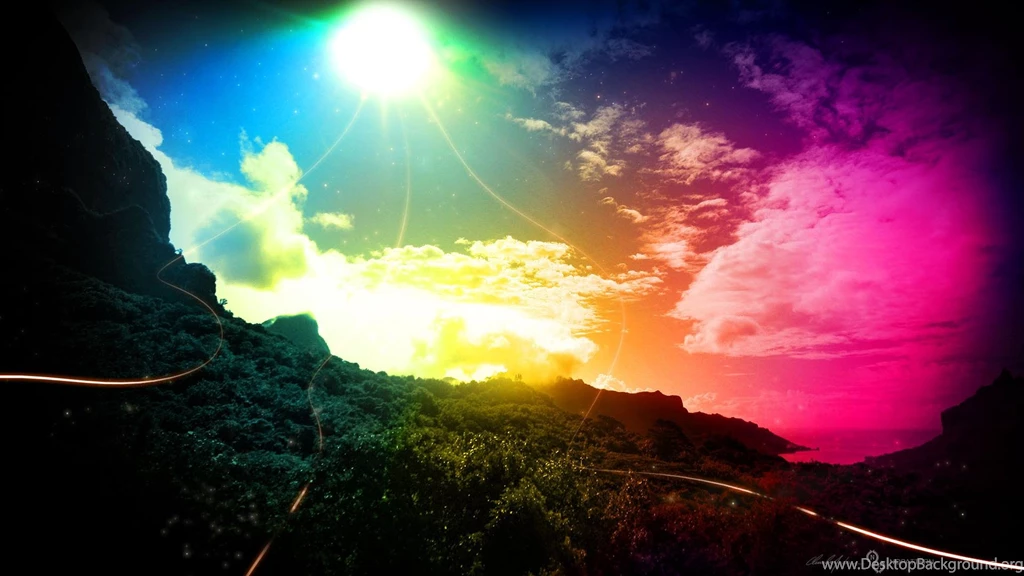 Hd Sky Rainbow And Color Light Backgrounds Widescreen And HD ...