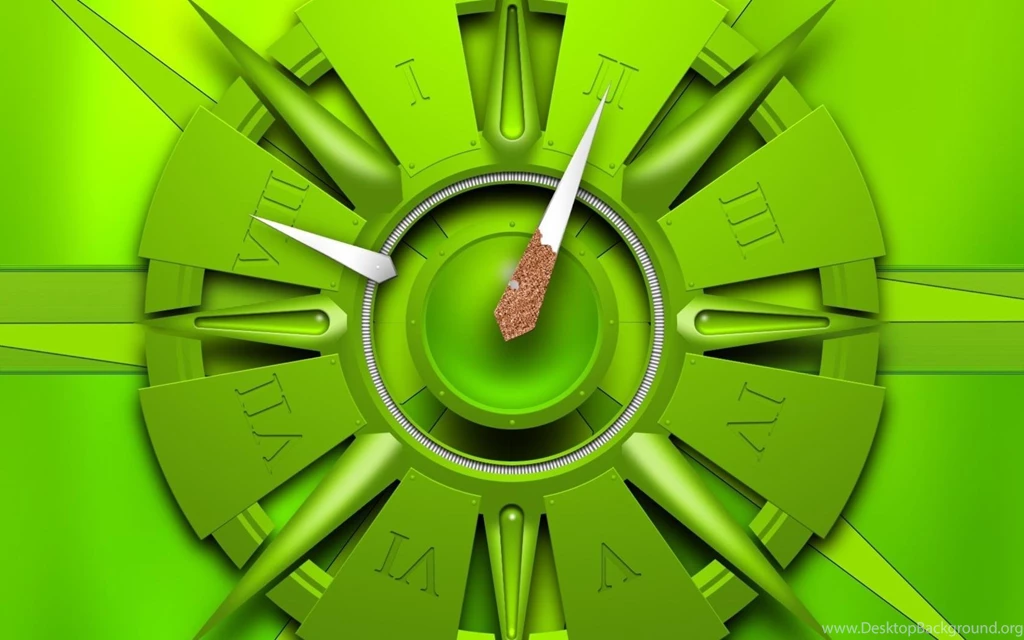 Green Clocks New Hd Wallpapers I Moc Com   (