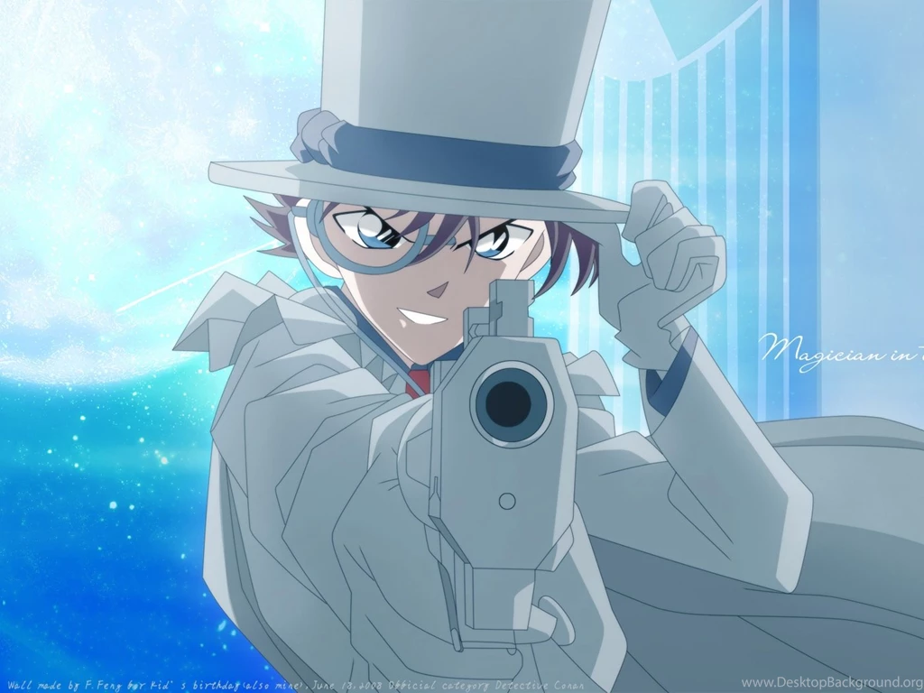 Download Wallpapers 1400x1050 Detective Conan, Magic Kaito, Kaito ...