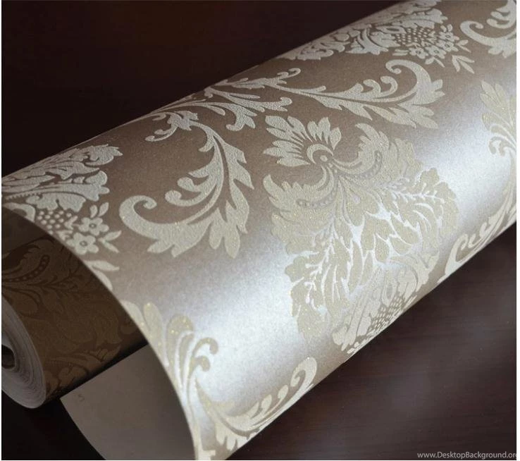 Luxury Wallpapers Glitter Metallic Damask Wall Paper Modern Damask ...