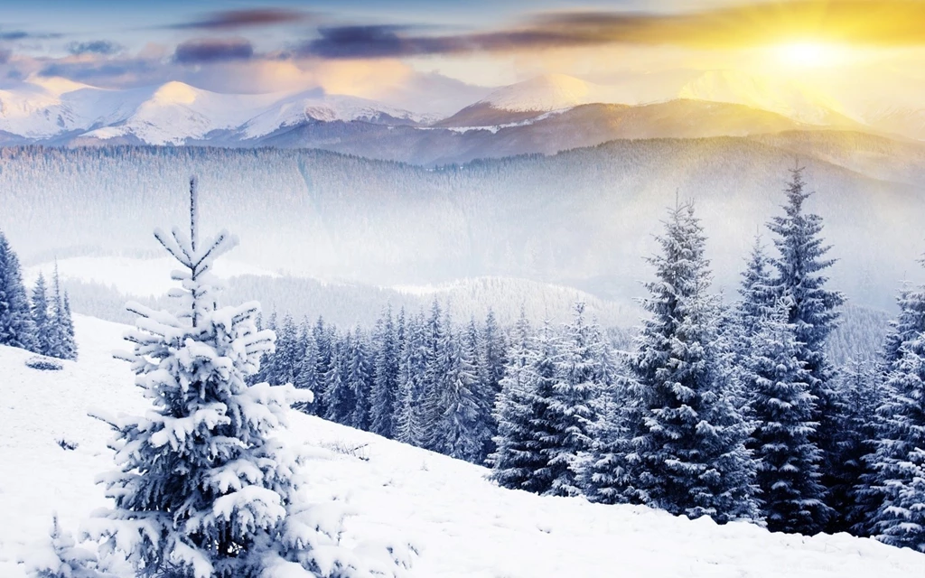 Winter Mountain Scene Wallpapers Widescreen   Uncalke.com