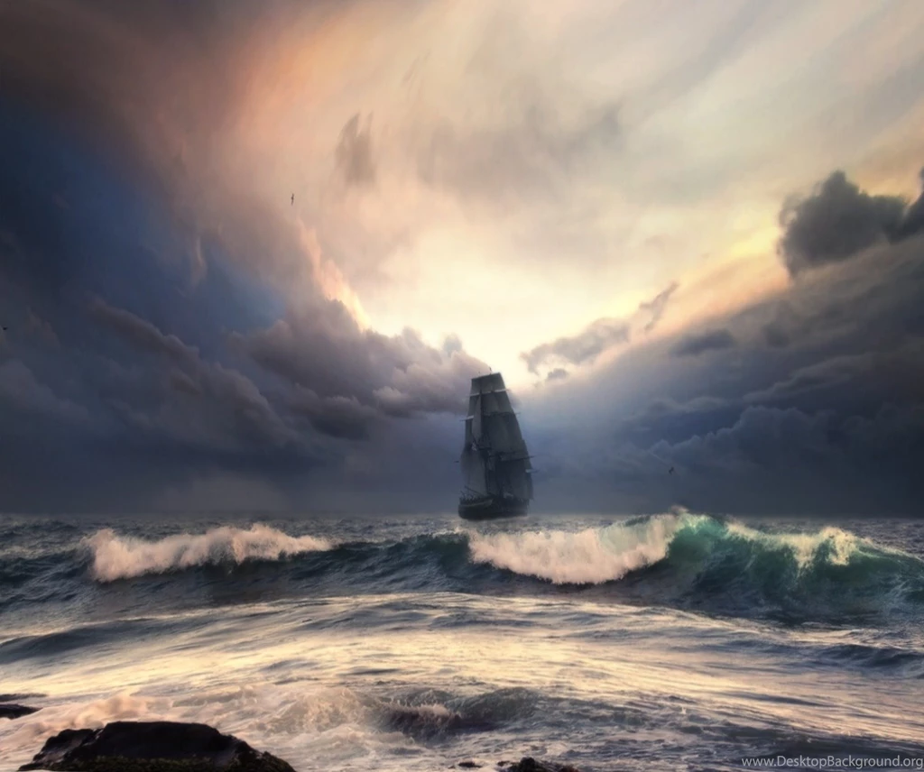 Dark Ocean Storm Waves High Resolution Wallpapers
