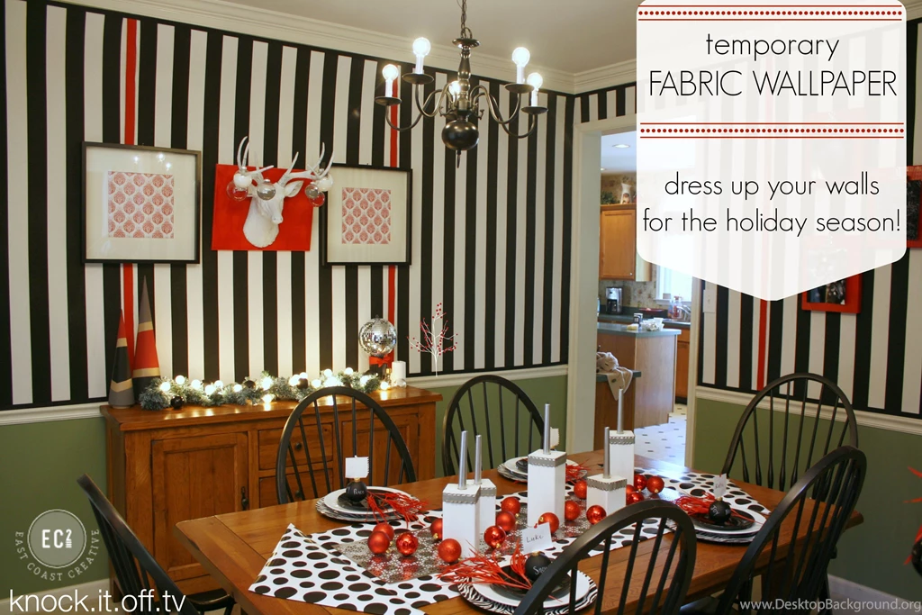 Temporary Fabric Wallpaper  Perfect For The Holidays!   East Coast ...