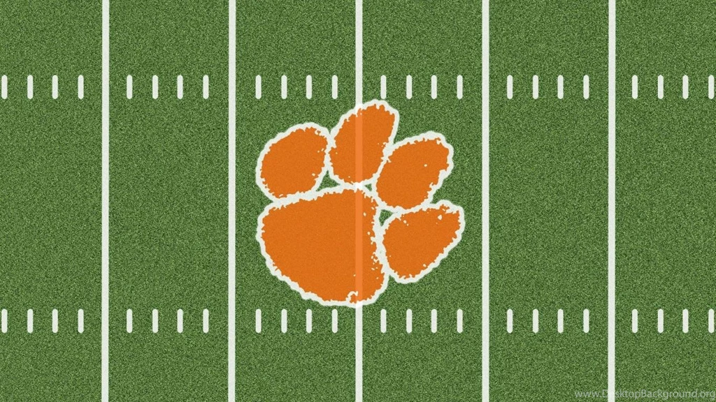 Wallpapers Football Field Clemson Logo On Hd 1366x768