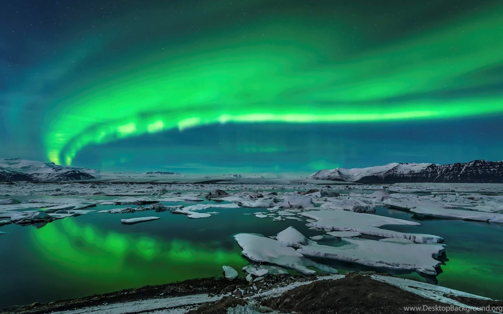 Spectacular Aurora Display Over Jökulsárlón, Iceland Ultra High ...