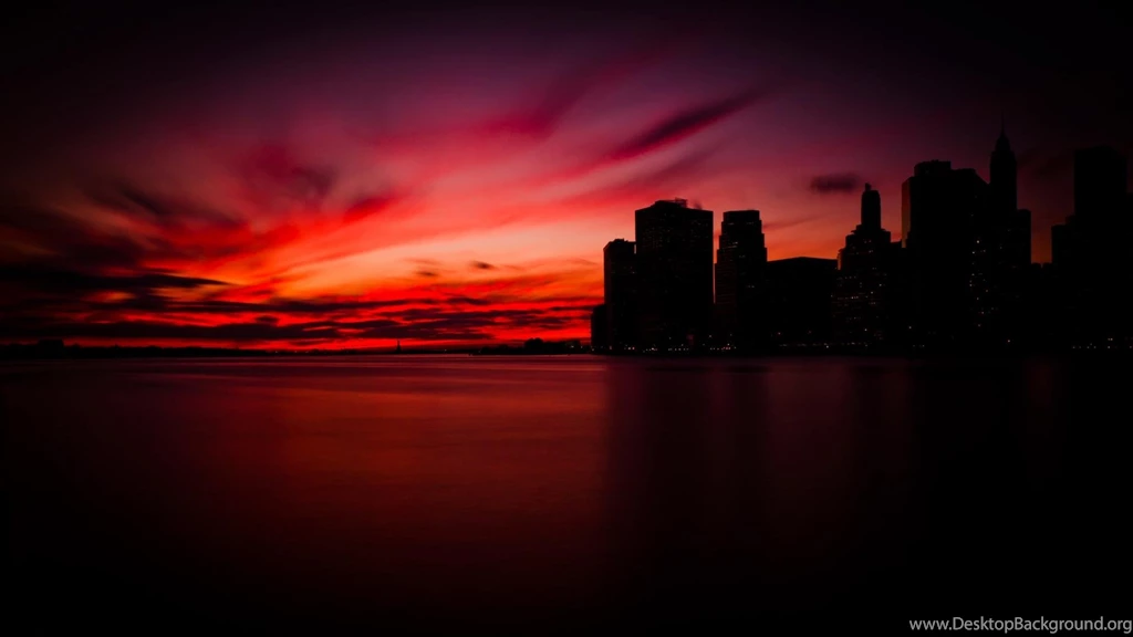 DARK CITY SUNSET WALLPAPER   (