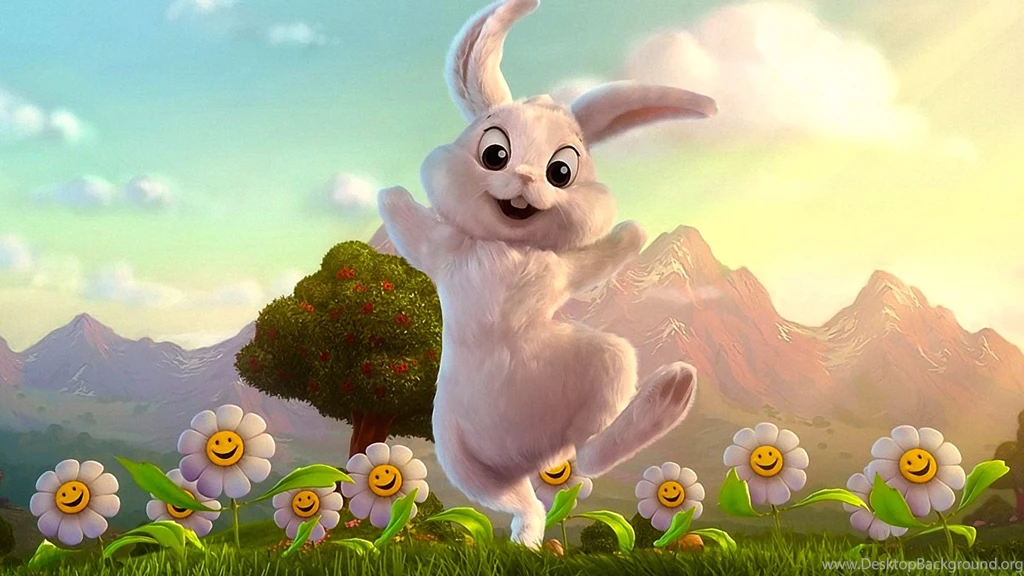 Easter Rabbit And Flowers Easter Wallpapers HD Free Download