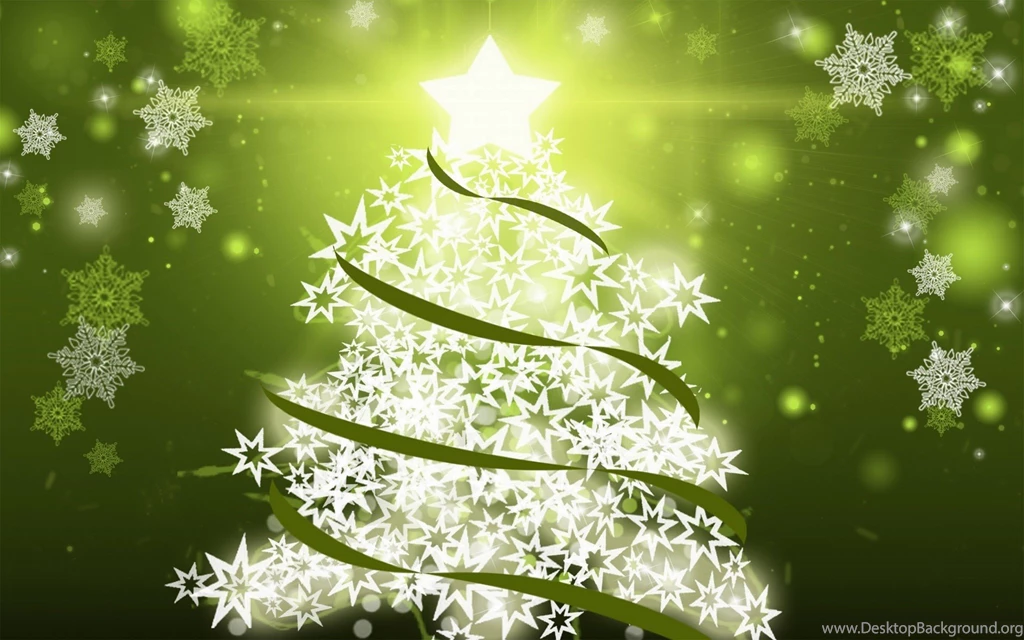 Green And White Beautiful Nice Christmas Tree Decoration On 2013 ...