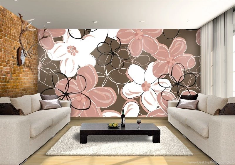 Floral Swirls Custom Wallpapers Mural Print By Jw & Shutterstock