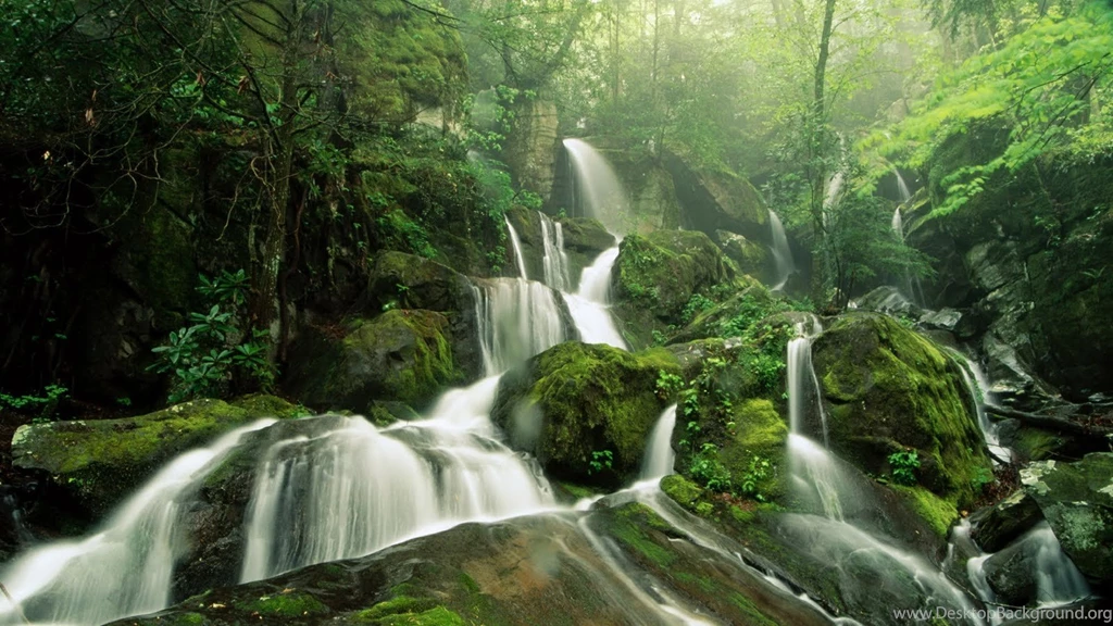 Hd Water Fall Natural Backgrounds Wallpapers For Laptop Widescreen ...