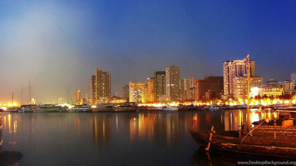 Wallpapers Philippines Manila Skyline By Night Metro Globe ...