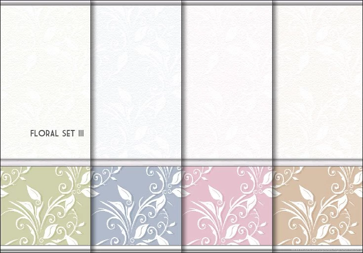 Mod The Sims 3 Floral Wallpapers Sets 4 Creamy Colors
