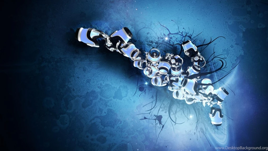 3d View Abstract Blue Design Hd Wallpapers (