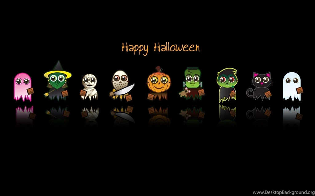 Wallpapers Minimalism Black White Holiday Halloween Cartoon Heroes ...