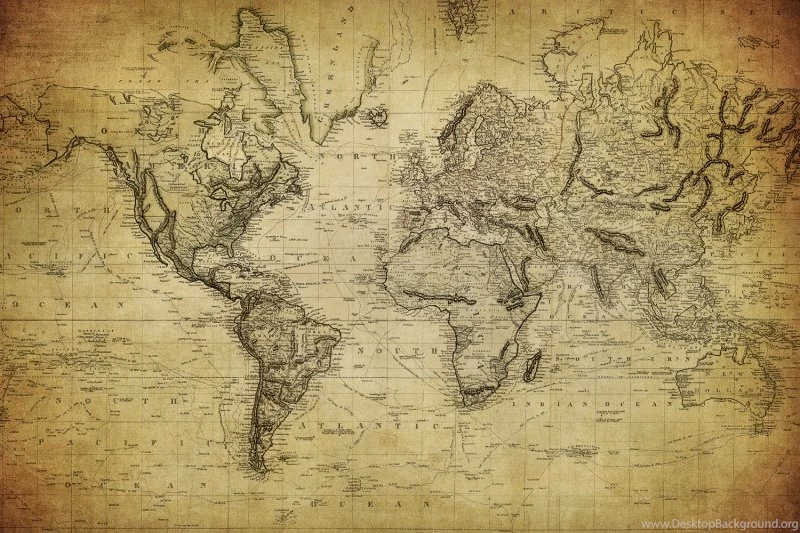 Antique Aged Map Wallpapers Wall Mural