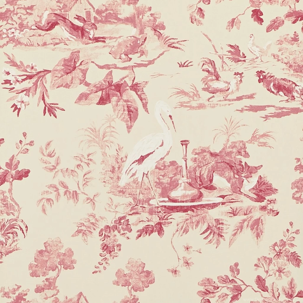 Pink Toile Wallpapers