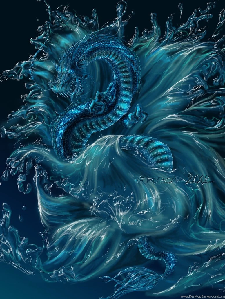 Water Dragon Part Of The Backgrounds By Verdibona On DeviantArt
