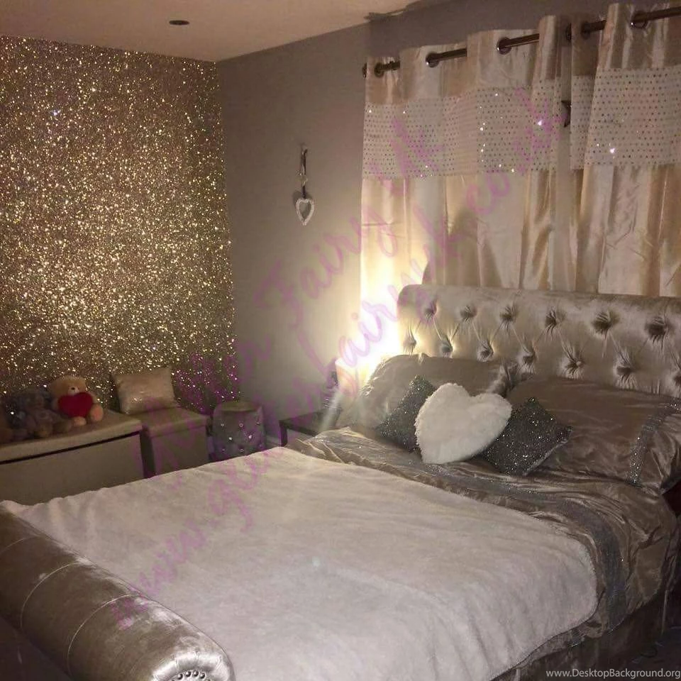 CHAMPAGNE Glitter Wallcovering – Glitter Fairy Uk