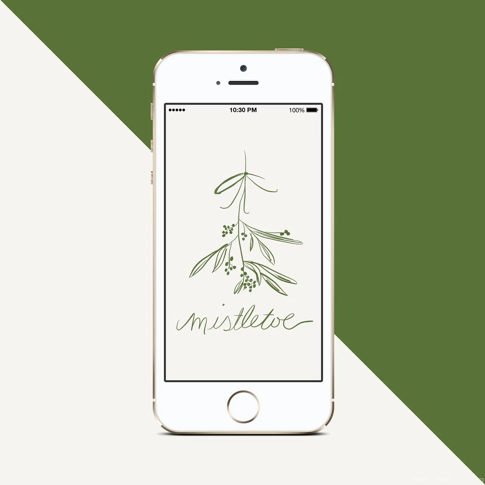iPhone Wallpapers » Mistletoe // Abbie Kressner