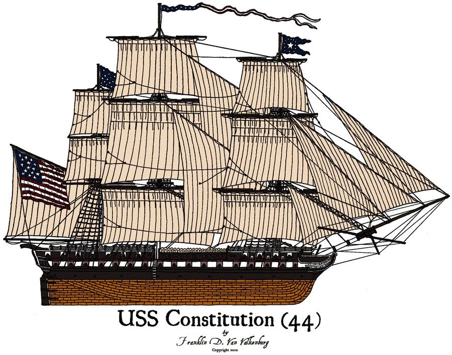 USS Constitution Colored By CdreJohnPaulJones On DeviantArt