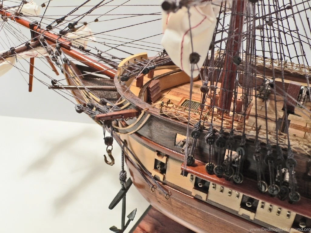 Holz Schiffsmodell Uss Constitution 93cm ID139