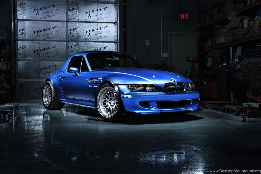 BMW Z3 M Blue Speed Motors Cars Garage Wallpapers