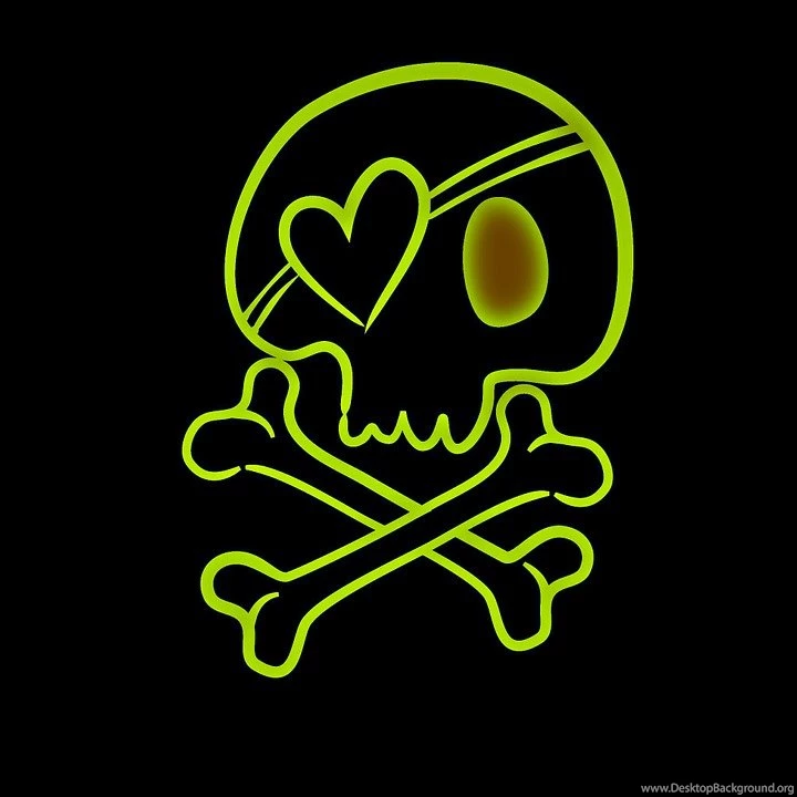 Free Illustration: Skull And Crossbones, Light Green Free Image ...