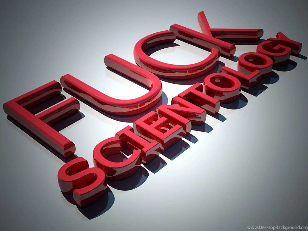 Full HD Wallpapers + Typography, Fuck Scientology, Red