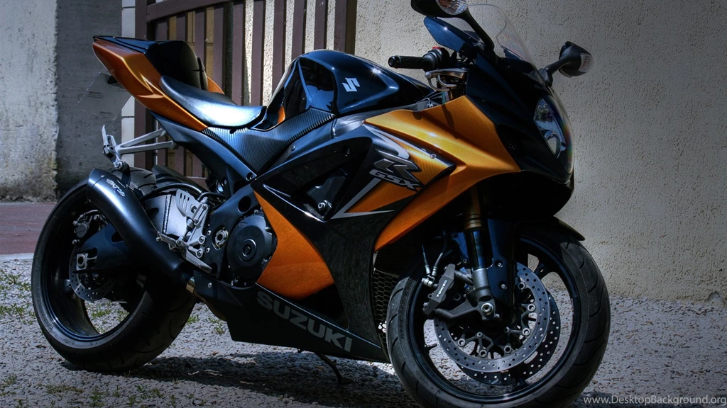 Suzuki Motorcycle Parked Outside The House Wallpapers