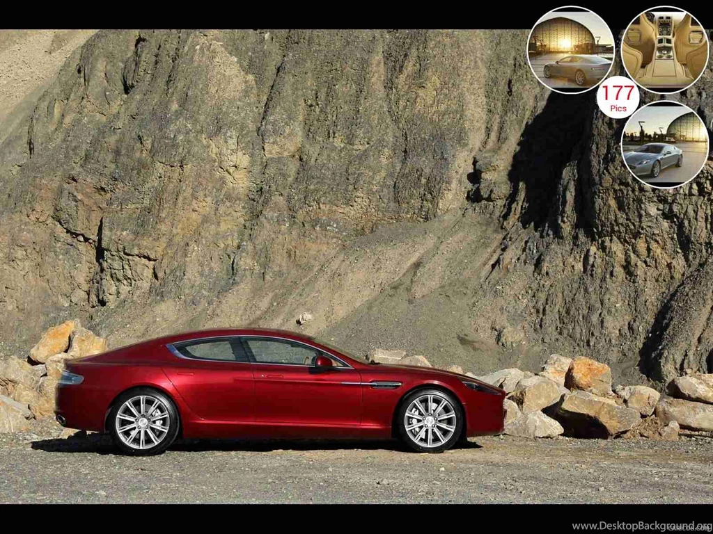 2010 Aston Martin Rapide Magma Red Side View