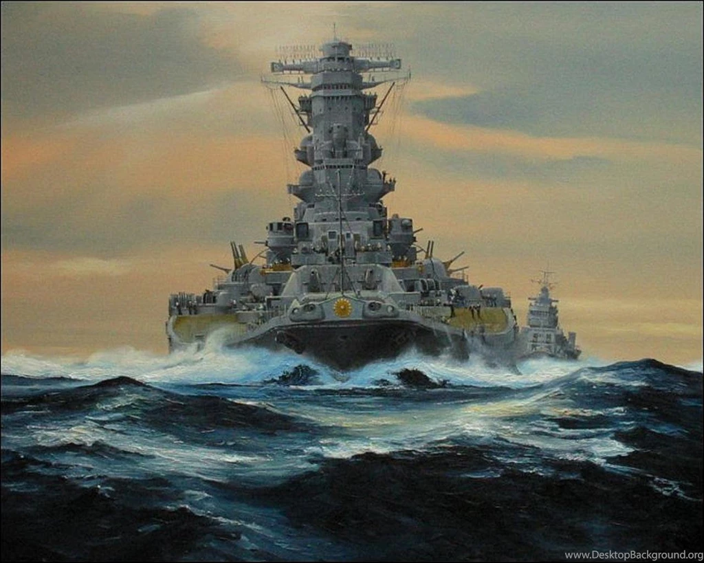 Wallpapers Ships Painting Art IJN Yamato Army Image