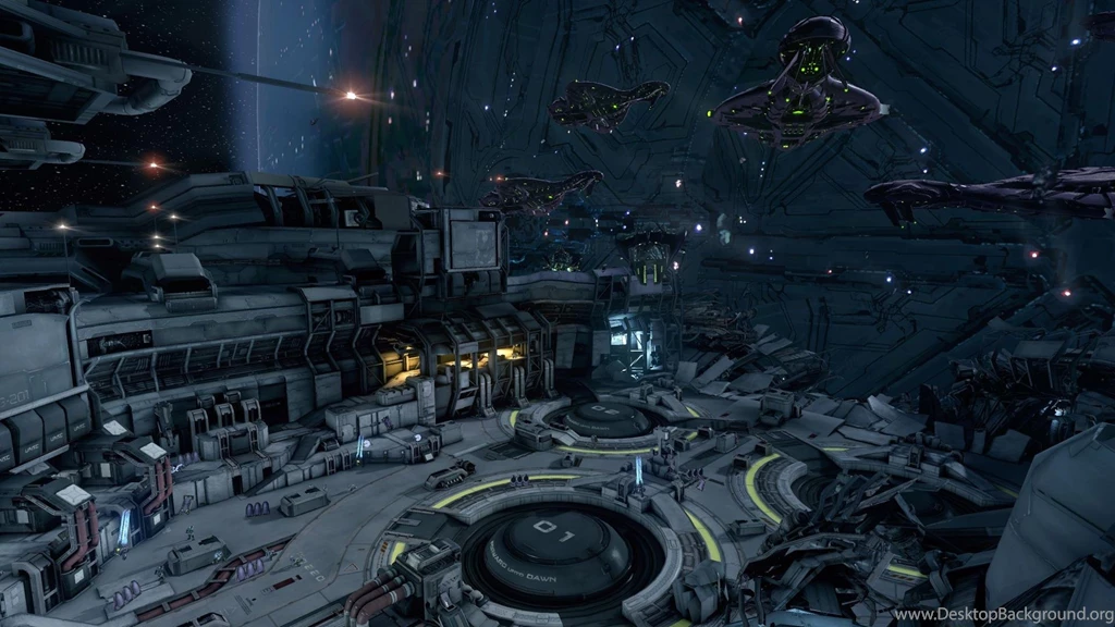 Outer Space Spaceships Science Fiction Halo 4 Wallpapers