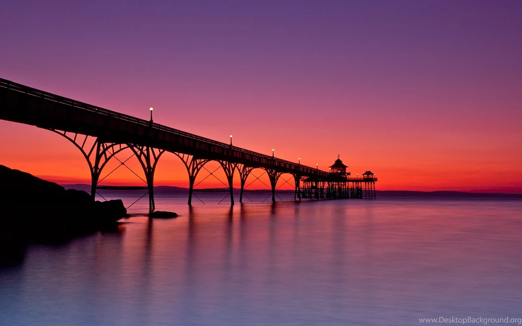 Pier Sunset Backgrounds