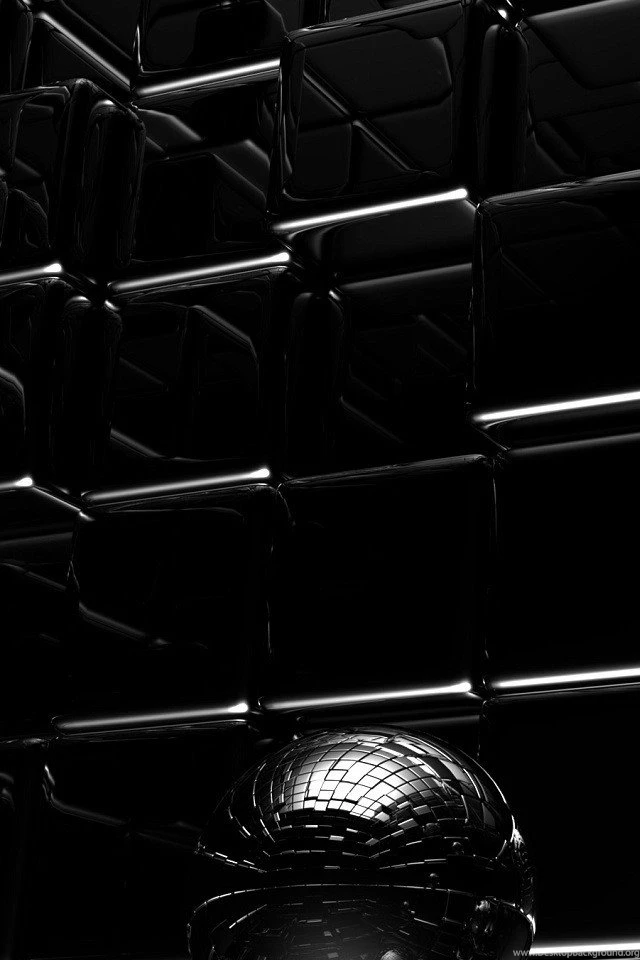 3D Black Ball iPhone Wallpapers, iPhone 5(s)/4(s)/3G Wallpapers