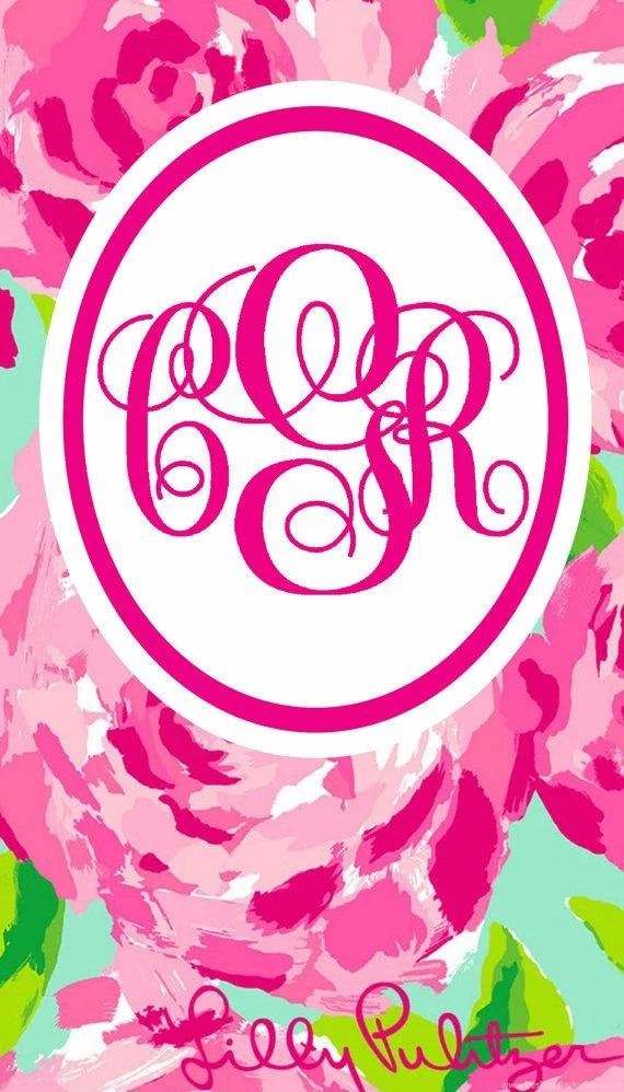 Monogrammed Lilly Pulitzer iPhone Wallpapers
