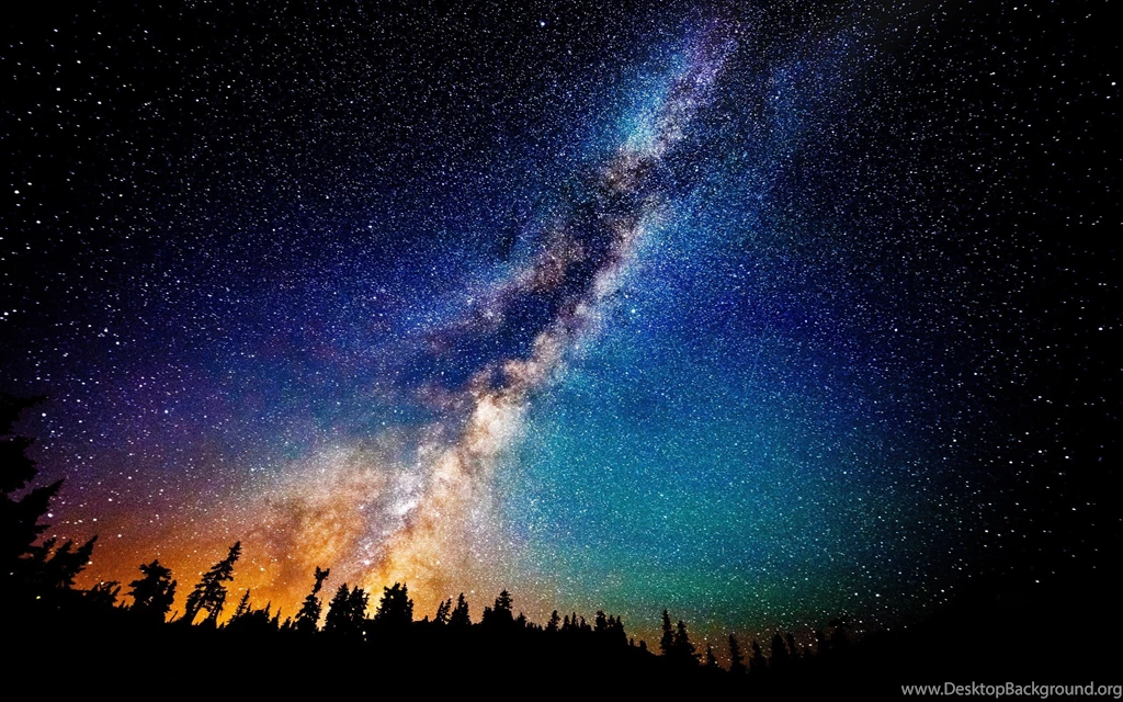 Milky Way Galaxy And The Andromeda Galaxy Wallpaper.
